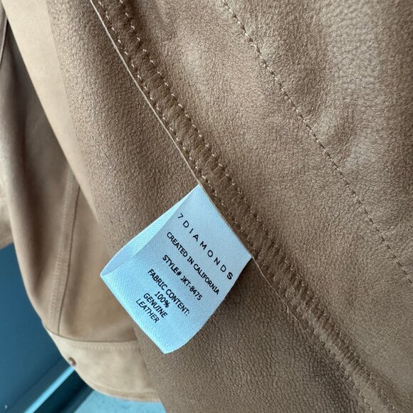 7 Diamonds Genuine Suede Leather Jacket - Picture 8 of 8